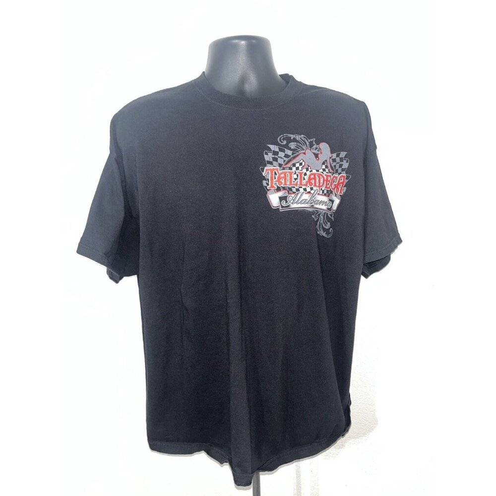 20011 Talladega Alabama Racing T-Shirt Men  2XL ￼ double sided Black